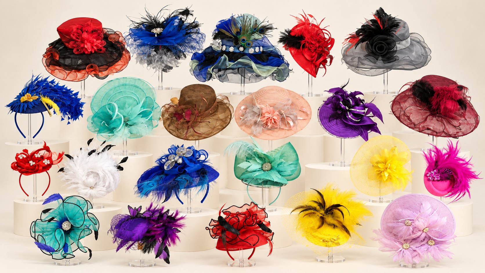 Combined display of Fascinators and Derby Hats by SwtMaggi’s ETC